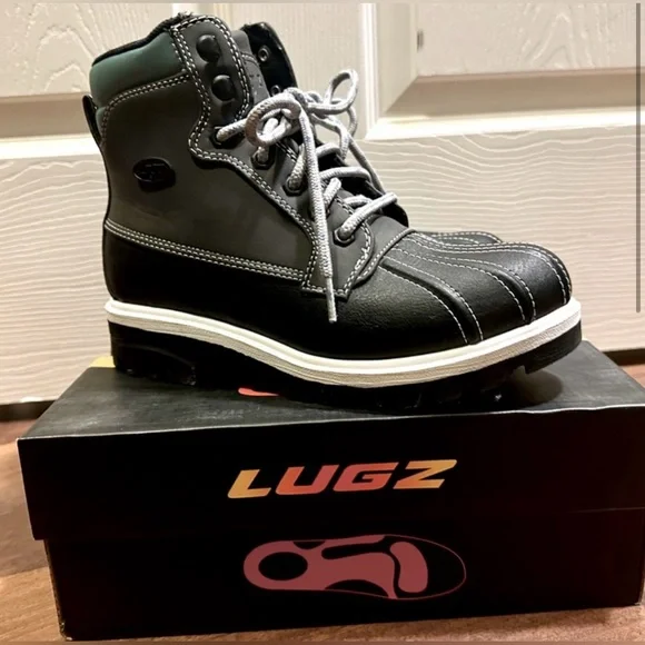 LUGZ black/gray/blue memory foam duck boots. Size 7.5. NWOT! - Picture 2 of 10